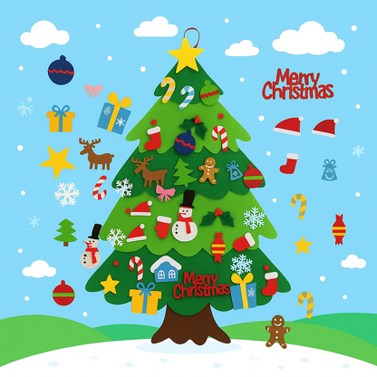 🎄 Árbol Mágico de Fieltro - Creatividad sin límites