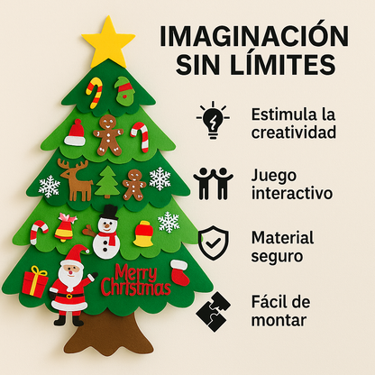 🎄 Árbol Mágico de Fieltro - Creatividad sin límites